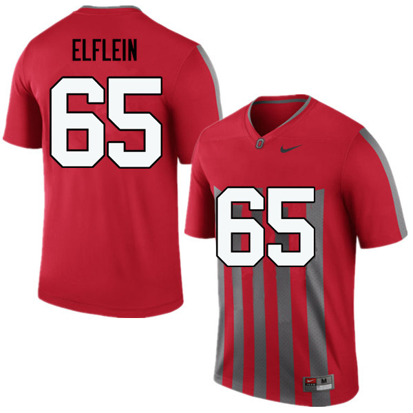 Men Ohio State Buckeyes #65 Pat Elflein College Football Jerseys Game-Throwback